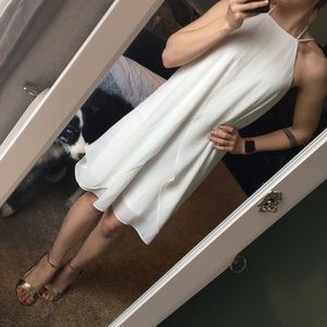 NWOT bright white flowy dress